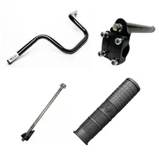 Guidão Bicicleta Tipo CG Titan Kit Com Mesa Suporte 21.1mm + Parafuso Expander + Manopla