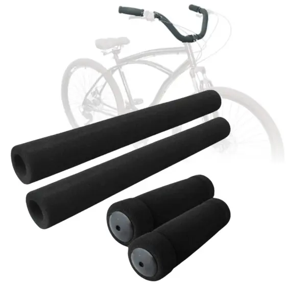 Manopla Espuma Beach Preto Bike Caiçara Para Guidão 22.2mm p/ Bicicleta