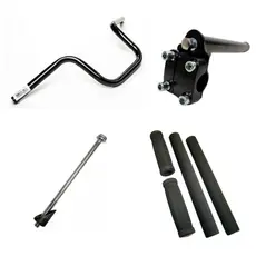 Guidão Bicicleta Tipo CG Titan Kit Com Mesa Suporte 21.1mm + Parafuso Expander + Manopla Beach