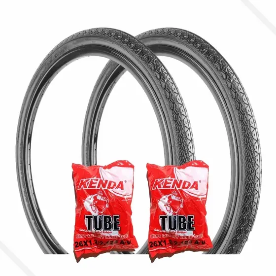 Pneu Aro 26x1.1/2x2 Barra Forte Monark Poti Poty Ceci Servis Fusion Bicicleta + Câmara de Ar Kenda