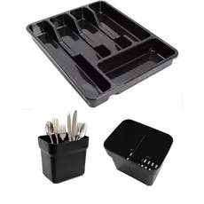 Porta Talher Suporte Organizador de Gaveta Cozinha Resistente 5 Divisórias Durável Versátil Bonito