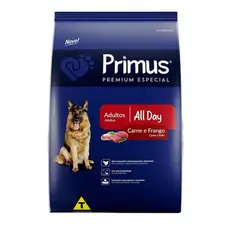 RAÇÃO PARA CÃES PRIMUS PREMIUM ESPECIAL CAES ALL DAY 15 KG + BRINDE OSSO DEFUMADO