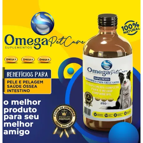SUPLEMENTO VITAMÍNICO OMEGA 3 PETCARE + BRINDES
