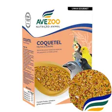 Ração Coquetel Frutas e Cereais Todas as Especies de Pássaros Pequeno e Médio Porte 400 g Avezoo