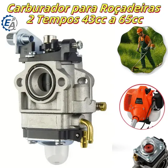 Carburador Para Roçadeiras Toyama Universal 43cc a 65cc 2 Tempos