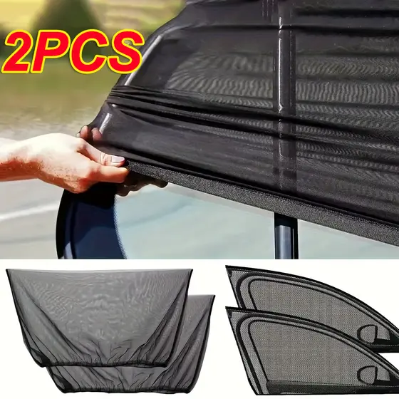 Kit 2 Capa Cortina Proteção Solar Anti Vento Protetora Crianças Janela Carro