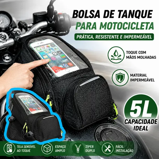 Nova Motocicleta Navegação Móvel Multifuncional À Prova D'água Saco De Combustível Pequeno