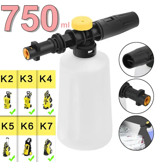 750 ml-snow foam para lavadora k2 k3 k4 k5 k6 k7