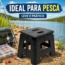 Banquinho Dobrável Portátil Banqueta Banco 100kg Adulto Criança Pescaria Camping Antiderrapante Resistente