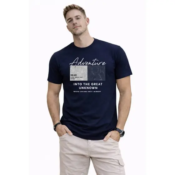 Camiseta Masculina Algodão Gold – Estampa Moderna adventure, Casual Veste do P ao G4