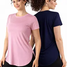 Kit 2 Blusas Feminina Dry Fit Tapa Bumbum Fitness Academia Treino Caminhada Macia Promoção