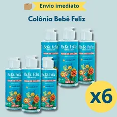 KIT 6 ÁGUA DE COLÔNIA BEBÊ FELIZ LANÇAMENTO CHEIRINHO DE BEBÊ