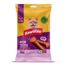 Baw Waw bifinho petisco snack bifinho sabor frango p/ cães adultos mini e pequeno porte 50g