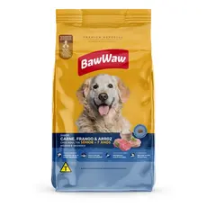 Promoção Baw Waw Ração Sênior p/ cães idosos 7 anos carne, frango e arroz 2,4kg