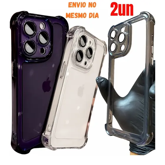2Un Capa capinha case protetora silicone anti impacto para Iphone16 iphone16Plus 16Pro e 16Pro Max