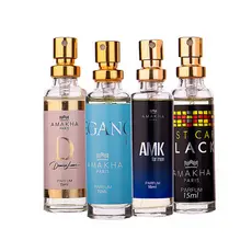 Kit Ele & Ela Dia: D + Elegance Light Blue + AMK + Fast Car Black | Perfume 15ml Amakha Paris