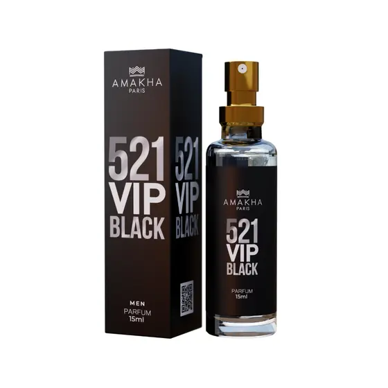 Deo Colônia Masculino 521 Vip Black 15ml - Amakha Paris