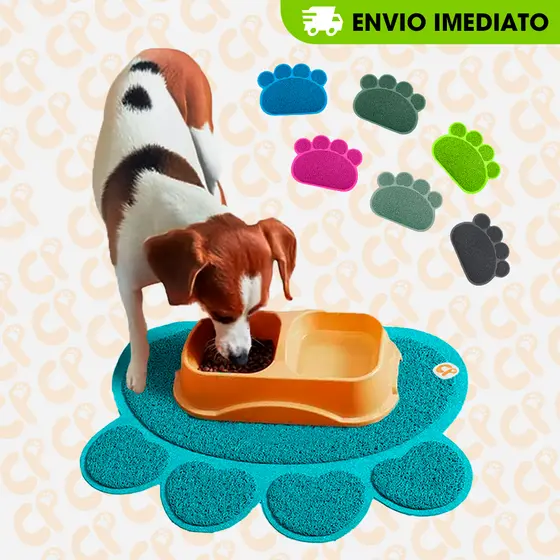 Tapete para Comedouro Pet 30x40cm – Antiderrapante e Fácil de Limpar! 🐾