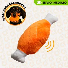 Brinquedo Mordedor de Pelúcia Coxa para Cães com apito 15cm