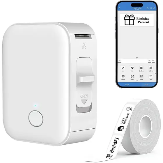 iLabel Impressora De Etiqueta Térmica Portátil Sem Fio Bluetooth