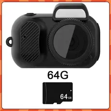 Mini HD Camera With LCD Screen Portable Vintage Small Camcorder Video Recorder + cartão 64GTF