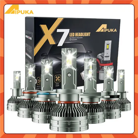 AIPUKA G70 200W 40000LM LED Farol Lâmpadas De Carro Para H1 H3 H4 H7 H11 H27 9005 9006 6500K 9V A 32V