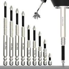 6/9 Pcs Pontas Magnéticas K5 para Parafusadeira e Chave de Impacto - Kit Antiderrapante e Resistente