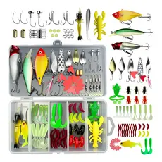 Kit de Iscas Artificiais 78 Peças para Pesca de Tucunaré e Traíra - Água Doce e Salgada