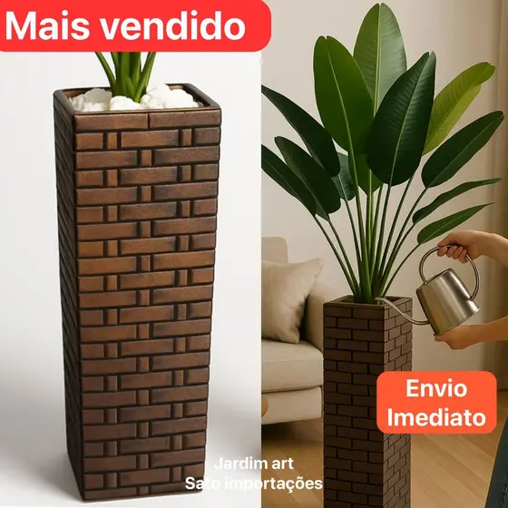Kit Vaso Coluna Torre 54cm e 40cm Estilo Sofisticado