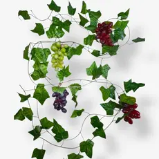 Parreira de Uvas Decorativa - Folhagem Artificial para Parede, Varanda e Jardim