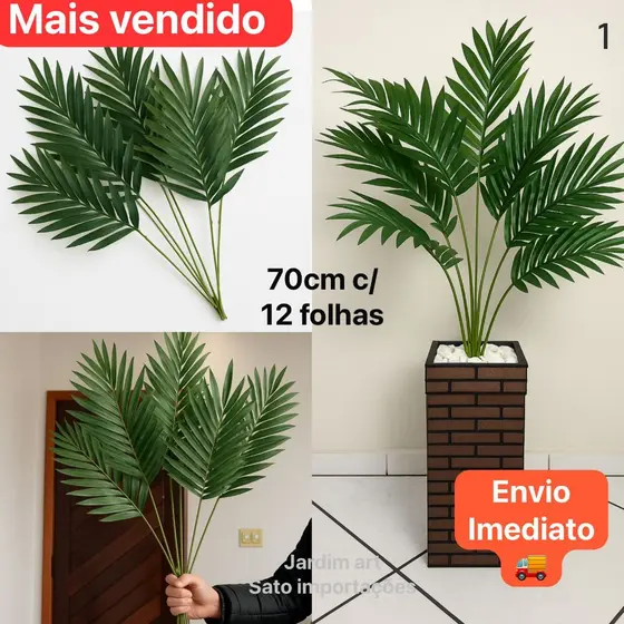 Folhagem Artificial Tropical p/ Decoração Ambiente Cod505