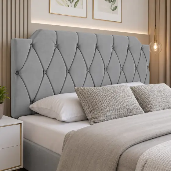 Cabeceira Estofada Kelly Casal/Queen 1,40 ou 1,60 Capitonê Luxo Quarto Moderno
