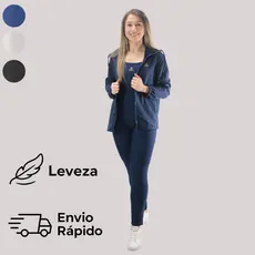 Jaqueta Corta Vento Feminina Com Zíper e Cordão Ajustável Para o Dia a Dia