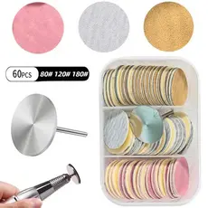 Caixinha com 60 Lixas Adesiva com Suporte 2.35mm para Micro Retíficas