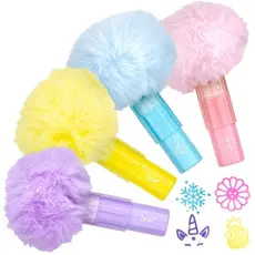 Mini Marca Texto Divertido com Carimbo Pompom - BRW
