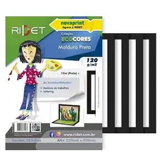Bloco Criativo EcoCores Moldura Preta A4+ 35 Folhas 120g Ref. 010018 - Novaprint/ Redit