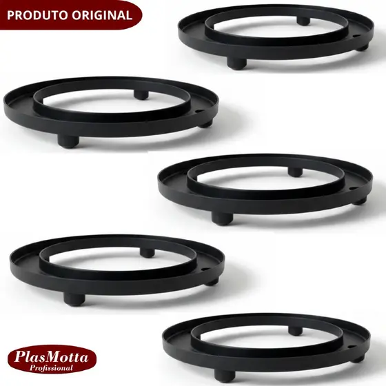 Kit 5 Suportes Botijão Gás de Cozinha e Vaso de Plantas Base Organizador Bujão Resistente
