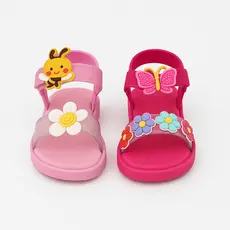 KIT 2 PARES - Sandália Papete Feminina Menina Infantil Rosa e Pink Fofa Confortavel
