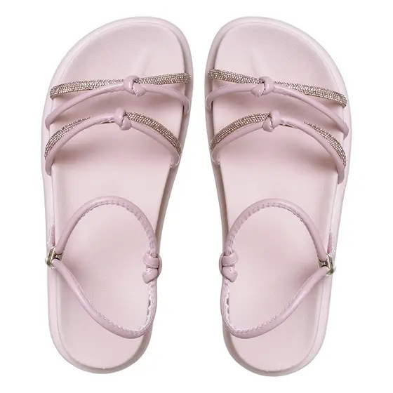 Birken Flat Sandália Conforto Feminina Modelo Lorena Strass Brilhante