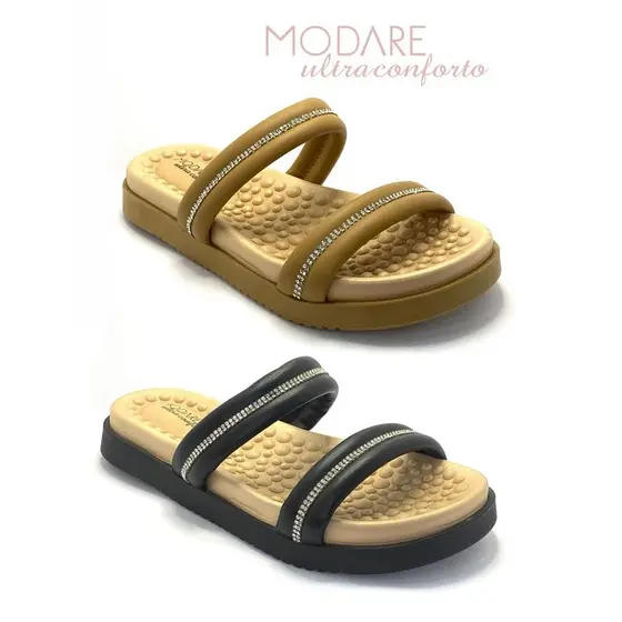 Papete Feminina Modare 7178.108  Original em Material Sintético com Brilho Confortável Leve Macia