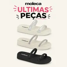 ÚLTIMAS PEÇAS Papete Moleca 5507.100 5507.101 Feminina Original com Tiras em Brilho Super Promoção