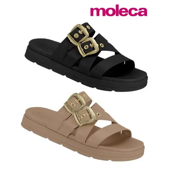 Sandália Feminina moleca 5490.124 Original Papete Rasteira Conforto e Práticidade