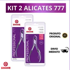 Kit 2 Alicates Cutícula Mundial 777 Profissional Inox Original esterilizável em autoclave afiado
