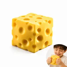 Squishy de Queijo Brinquedo Antiestresse Sensorial Fidget Macio para Apertar Crianças e Adultos Tiktok