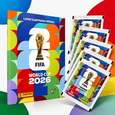 Kit Álbum Copa do Mundo 2026 Fifa World Cup Colecionável  +  Figurinhas Capa Mole + Porta Figurinha
