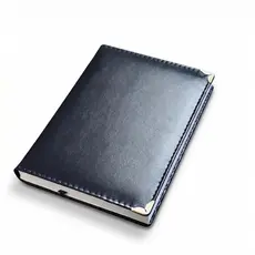 Agenda Permanente, Capa Preta Lisa em Couro Sintético, Planner Executivo - Agenda Executiva Diária 14x20