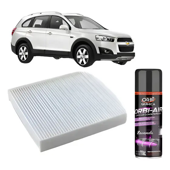 Kit Filtro Ar + Higienizador Gm Captiva 2008 Em Diante