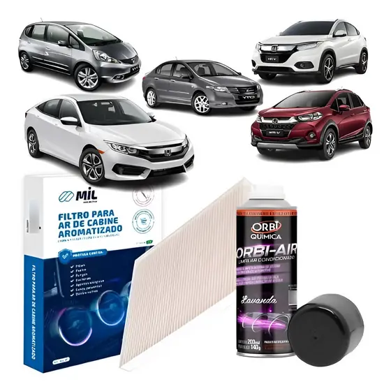 Kit Filtro+higienizador Honda City/civic/newfit/hrv/wr-v Ar Novo lacrado