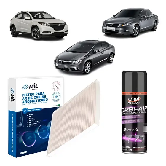 Kit Filtro+higienizador - novo- Ar Newcivic /accord/crv 07 Até 2011