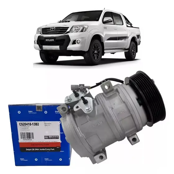 Compressor Ar Hilux 2.5 A 3.0 2006 A 2015 ORIGINAL DELPHI Novo Lacrado nv